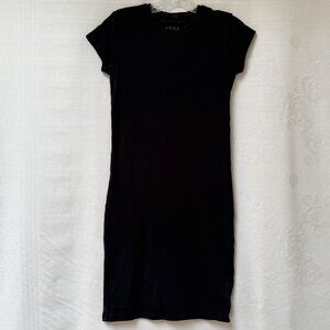 ATM Anthony Thomas Melillo Mini T shirt Dress Black Womens S Minimalist Normcore